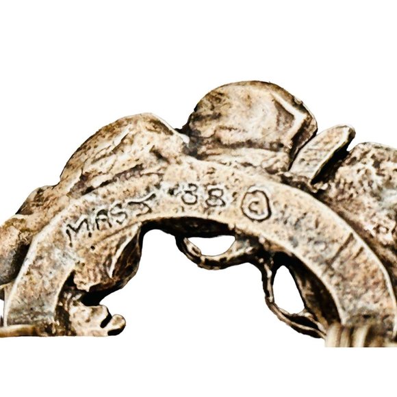 Vintage Silver Scenes Butterfly and Flowers Brooch/Pin - Made in Wales - Picture 6 of 13